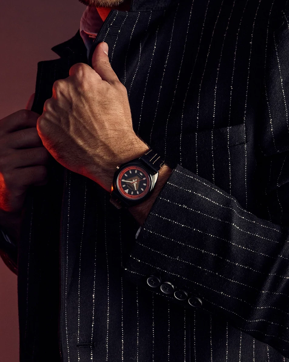 Tony Stark '63 Black Dial Leather Strap AW2075-05W | CITIZEN